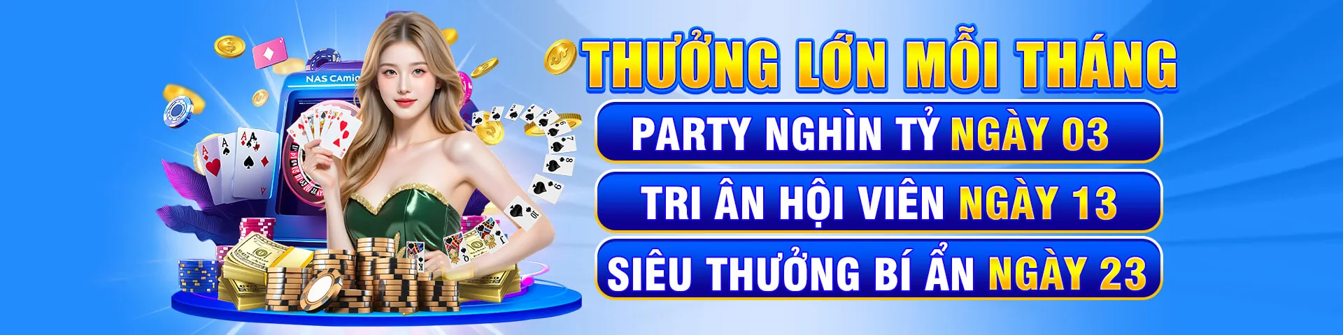 Hình ảnh chính các chương trình khuyến mãi hấp dẫn tại 33win68 casino